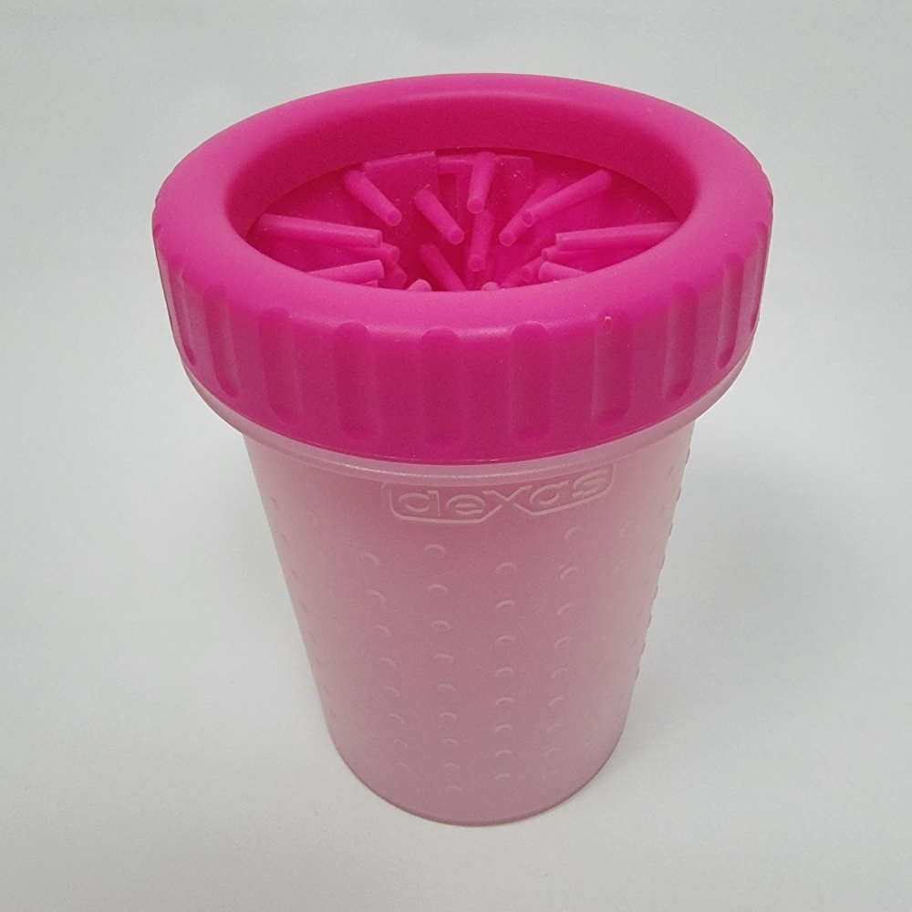Dexas MudBuster Portable Gentle Dog Paw Washer/Paw Cleaner Pro Pink Medium 6"x4"